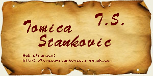Tomica Stanković vizit kartica